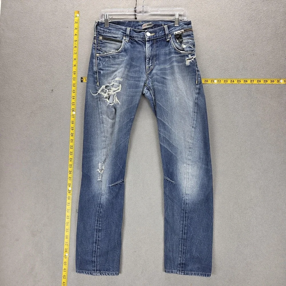 Vintage Levis Engineered Jeans Mens Blue Twisted Zip Fly Thrashed Fits 29x30